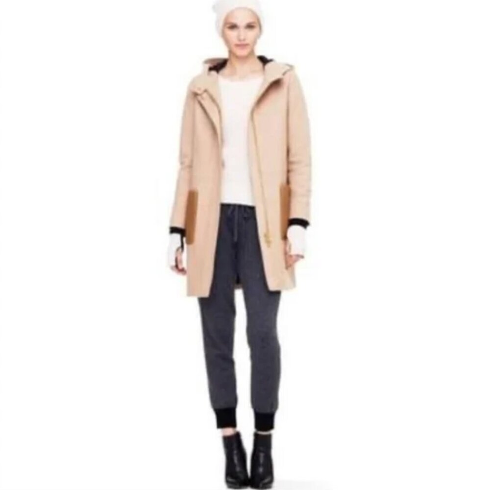 Club Monaco Ryan Italian Wool Hooded Camel Coat